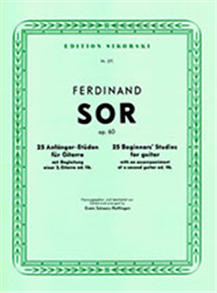 Ferdinand Sor: 25 Beginners' Studies For Guitar Op.60