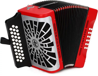 Concertina Hohner Compadre 2ª voz GCF (sol-dó-fá) Vermelho