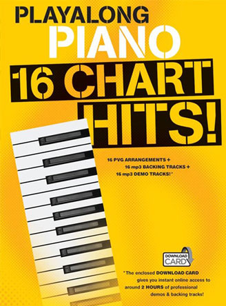 Playalong Piano: 16 Chart Hits (Book/Audio Download)