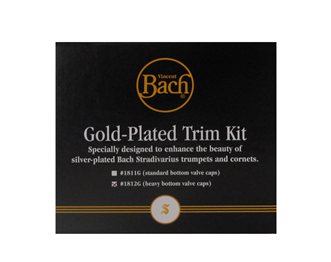 Bach 1812G Trumpet Bottom Valve Heavy Cap Gold Complete Kit | Ludimusic