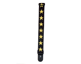 D'Addario 2 Woven Strap Gold Star