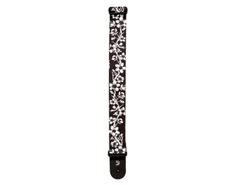 Black & White Blossom Design Tatoo Art P20W1505 D'Addario 2" Guitar Strap 