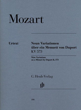 9 Variationen über ein Menuett von Duport KV 573