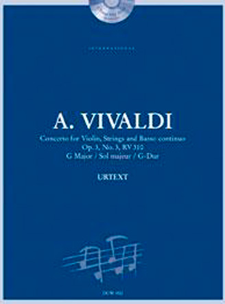 Concerto for Violin, Strings and BC Op. 3 No. 3