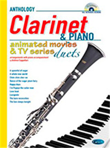 Animated Movies and TV Duets for Clarinet And Piano