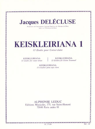 Keiskleiriana 1, 13 studies for Snare Drum