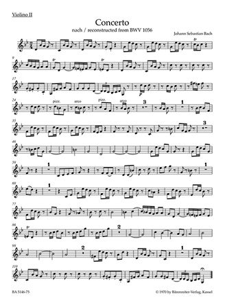 Concerto For Violin, Strings and BC G minor