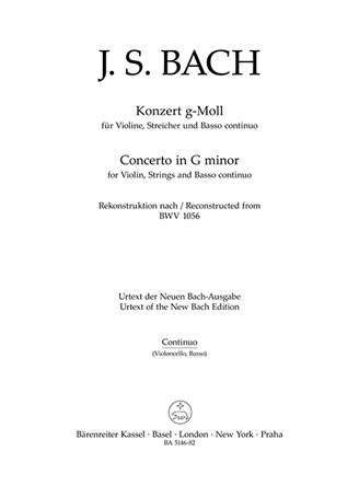 Concerto For Violin, Strings and BC G minor