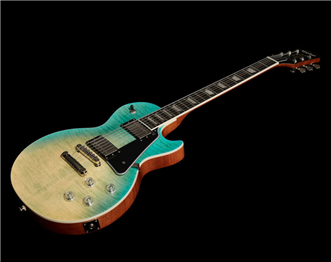 epiphone les paul modern figured electric guitar caribbean blue fade