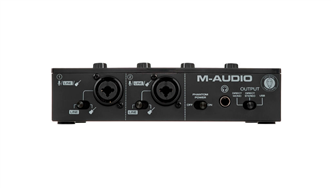 Interfaz de audio USB 2i2, interfaz de audio universal para PC, grabación  de MAC/música/computadora y podcasting con alimentación fantasma de 48 V