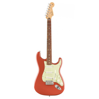 red fender stratocaster guitar