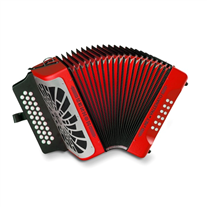 Hohner El Rey Del Vallenato Black Accordion 3rd Voice Ludimusic