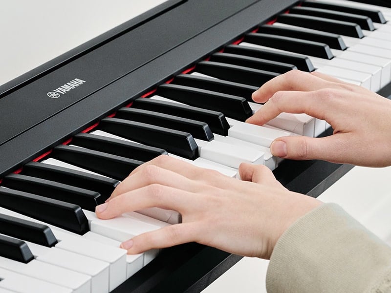 Enjoy a light keyboard feel that makes piano playing fun!