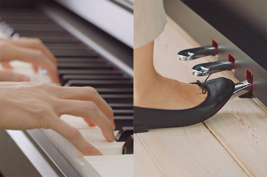 AUTHENTIC ACOUSTIC PIANO PLAYABILITY AND HALF-DAMPER PEDAL CONTROL
