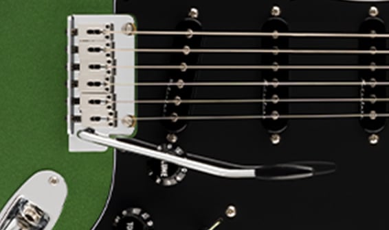 Tremolo sincronizado de 2 pontos com selas de aço