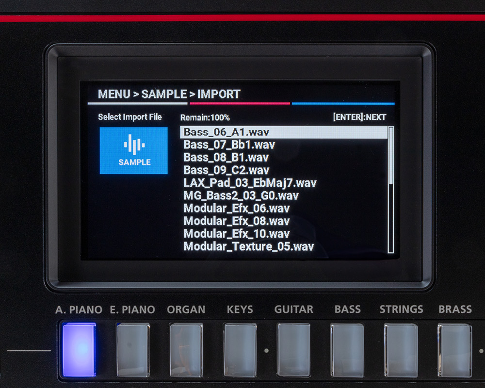 Custom samples, unique sounds.