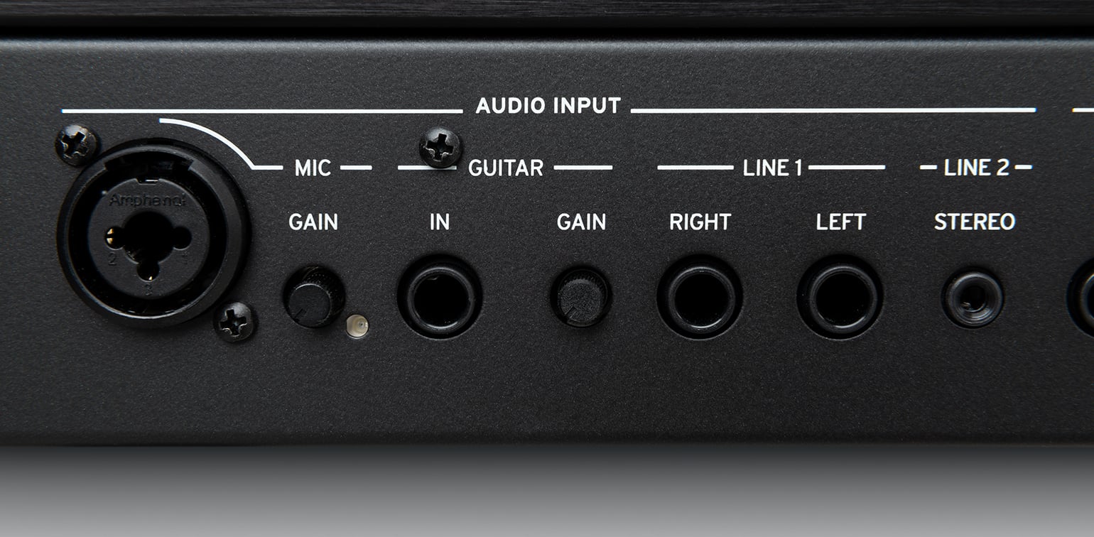 Dedicated Microphone and Guitar Inputs with Effects Processing