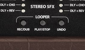 90-second looper with onboard control; optional 4-button footswitch