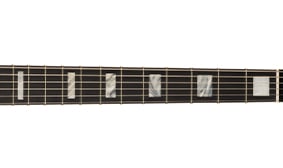 BOUND EBONY FINGERBOARD WITH WHITE PEARLOID BLOCKS