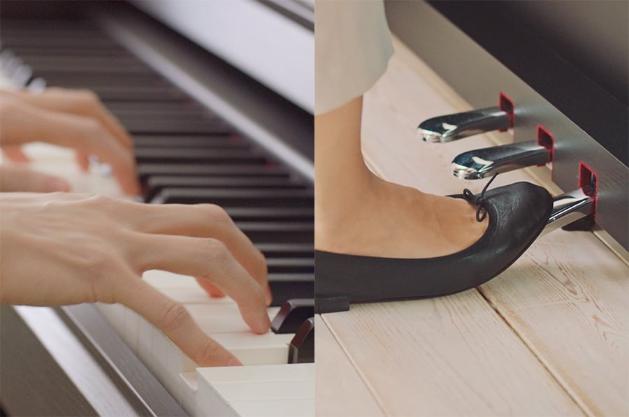 AUTHENTIC ACOUSTIC PIANO PLAYABILITY AND HALF-DAMPER PEDAL CONTROL