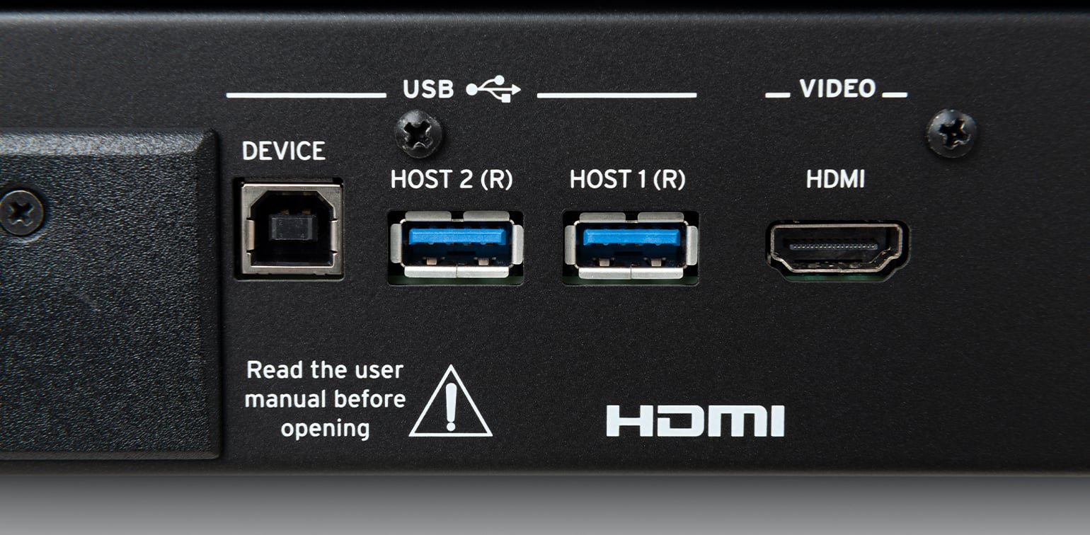 MIDI, USB, HDMI, Audio In and Out, Pedal Connectors