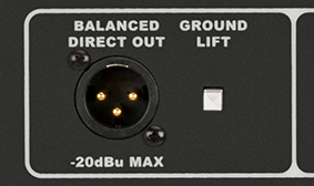 XLR LINE OUTPUT & GROUND LIFT