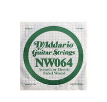 D'Addario Plain Steel NW064 Single Guitar string