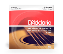 D'Addario EJ39 12 strings 012-052 Acoustic Guitar String Set