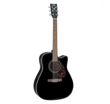 Yamaha FX370CBL Black Acoustic Electric Guitar
