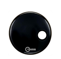 Aquarian RSM22BLK Regulator 4 Black 22" 3/4" Hole Bass Drum head