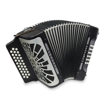 Hohner Compadre Diatonic Accordion 2 Voices (G-C-F) Black