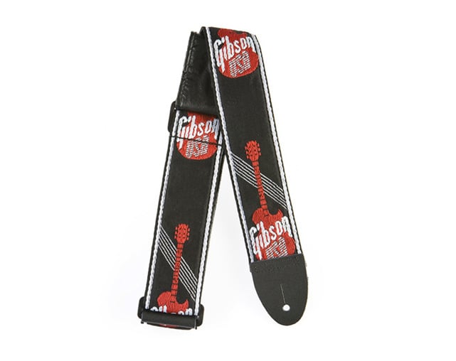 Gibson ASGG-600 2"Woven w/Gibson Logo Red Guitar Strap