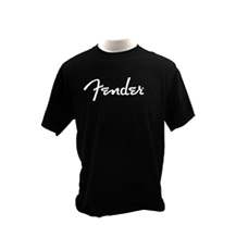 Fender Spaghetti Logo M size Black T-shirt