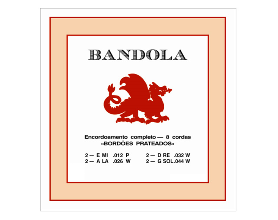 Dragao Bordoes prateados mandola string set