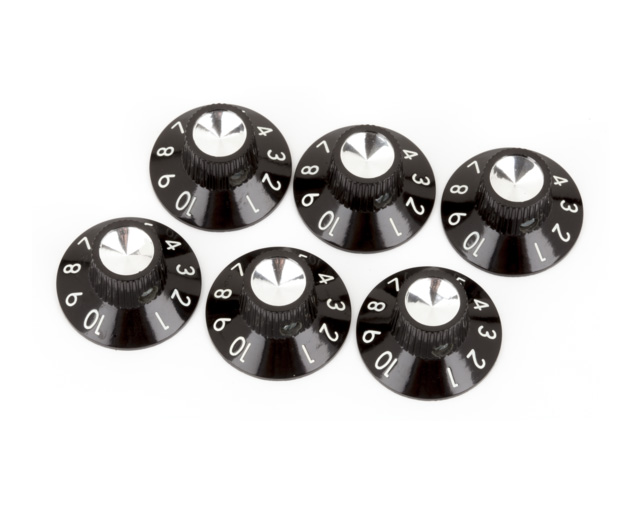Fender Pure Vintage Black/Silver Skirted Amplifier Black Knob