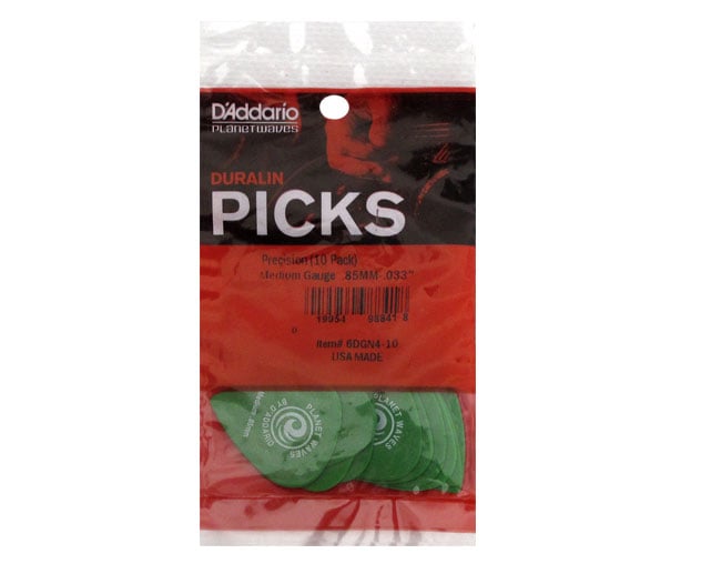 Palhetas Planet Waves 6DGN410 Duralin Precision Medium 10 UN