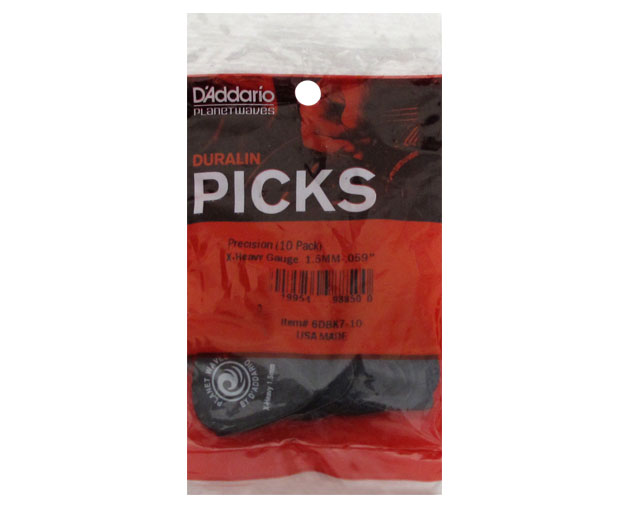 Palhetas Planet Waves 6DBK710 Duralin Precision Extra Heavy 10 UN