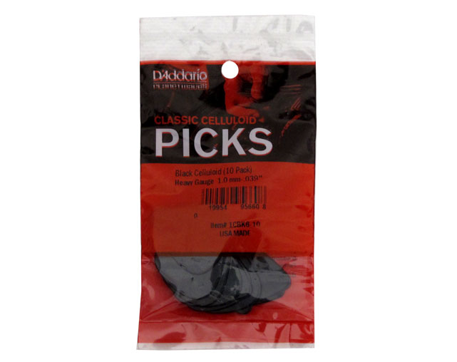 Planet Waves 1CBK610 Standard Celluloid Heavy 10-Un Picks