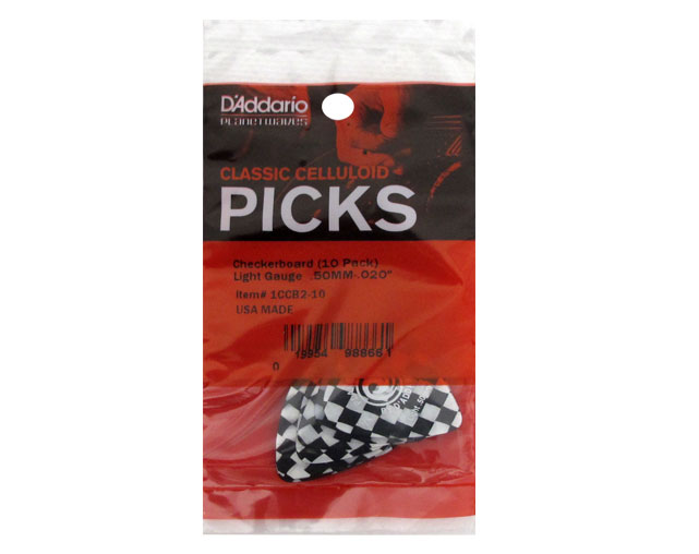 Planet Waves Black Celluloid Guitar Picks, 25 pack, Light, Wide