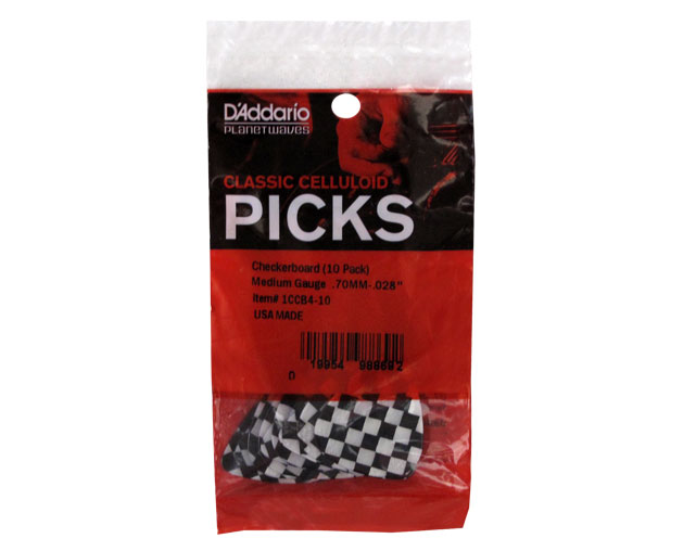 Planet Waves 1CCB410 Checkerboard Celluloid Medium Picks
