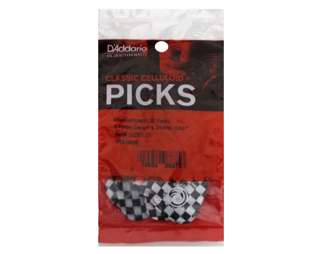 Planet Waves 1CCB710 Checkerboard Celluloid Extra Heavy 10-Un Picks
