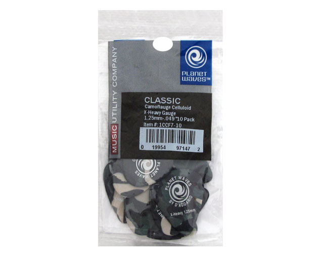 Planet Waves 1CCF710 Camouflage Celluloid Extra Heavy 10-Un Picks