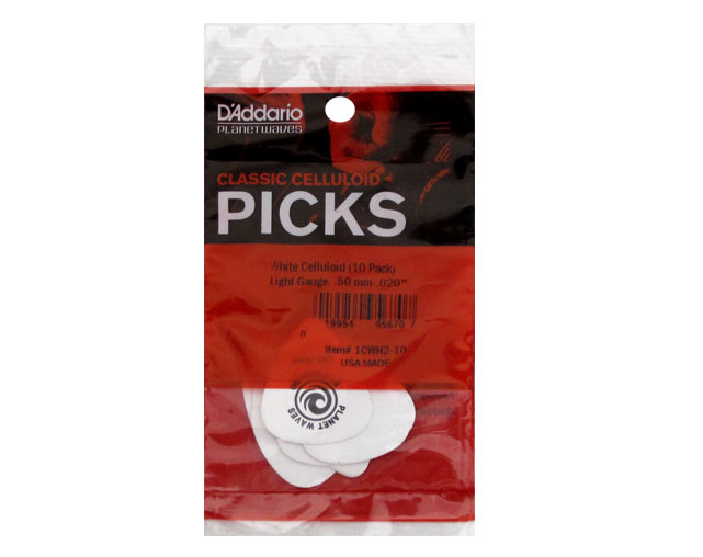 Palhetas Planet Waves 1CWH210 Classic Celluloid Light 10 UN