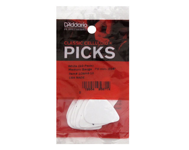 Palhetas Planet Waves 1CWH410 Classic Celluloid Medium 10 UN