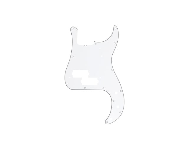 Pickguard Fender 62 Precision Bass 13 Hole Mount 3-Ply W/B/W