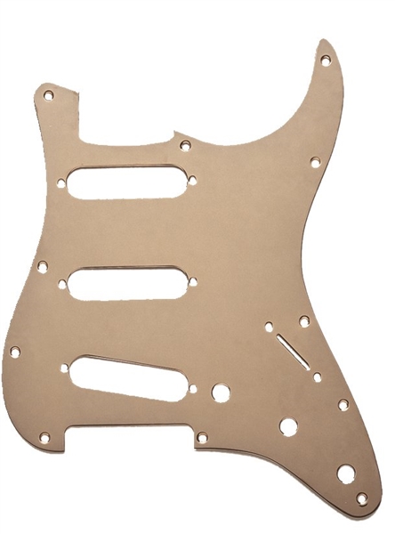 Fender Strat 11 Hole S/S/S Configuration Gold Anodized Pickguard