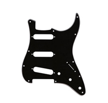 Fender Strat 11 Hole S/S/S Configuration 3-Ply B/W/B Pickguard