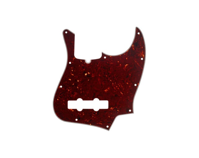Pickguard Fender Jazz Bass 10 Hole Mount w/ Truss Rod Notch Tortoise Shell