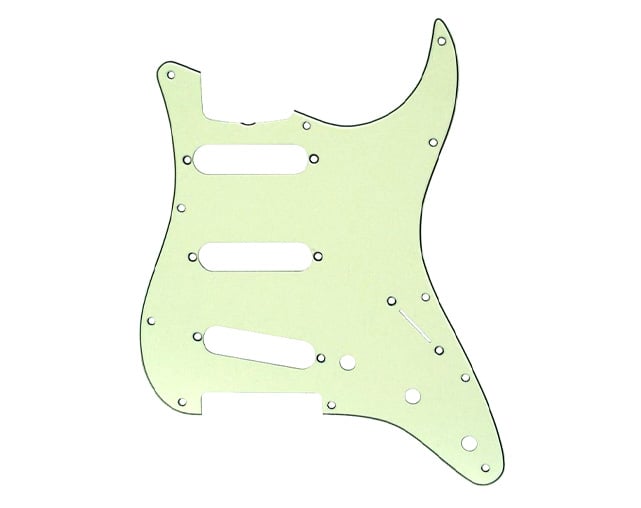 Fender Strat 11 Hole S/S/S Configuration 3-Ply Mint Green Pickguard