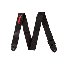 Fender Blk Red logo Guitar Strap